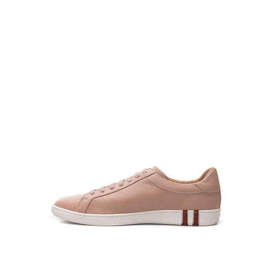 Bally Rosa Sneaker aus Leder mit niedrigem Schaft