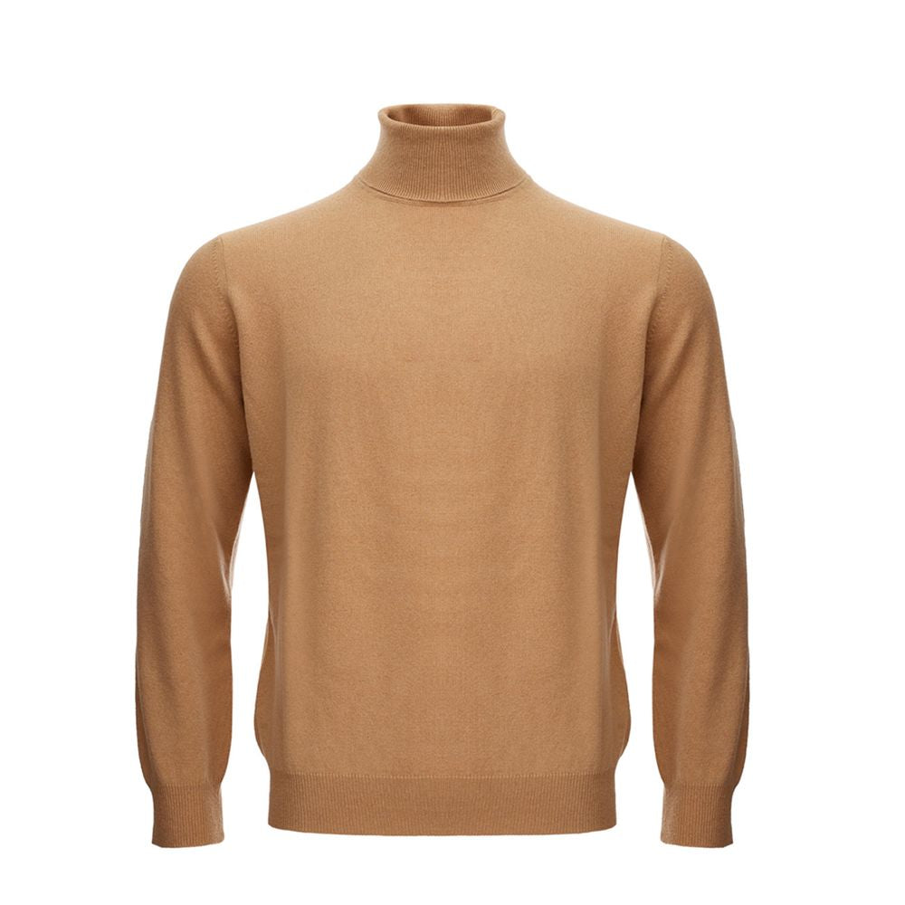 KANGRA Eleganter Pullover aus brauner Wolle für Männer