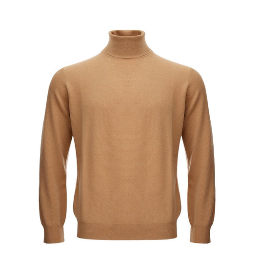 KANGRA Eleganter Pullover aus brauner Wolle für Männer