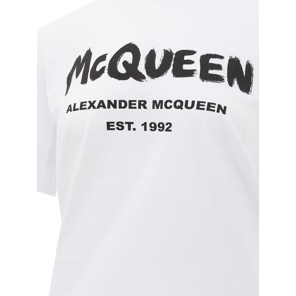 Alexander McQueen T-Shirt aus weißer Baumwolle