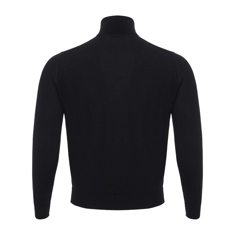 Colombo Italienischer Kaschmir-Luxus-Pullover Schwarz
