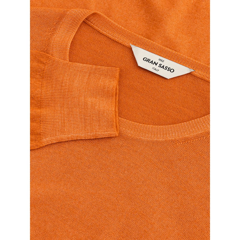 Gran Sasso Orangefarbener Woll-Sweater
