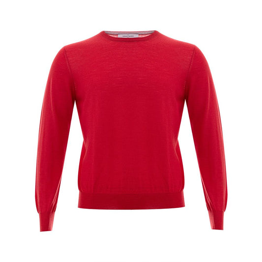 Gran Sasso Eleganter Pullover aus roter Wolle für Männer