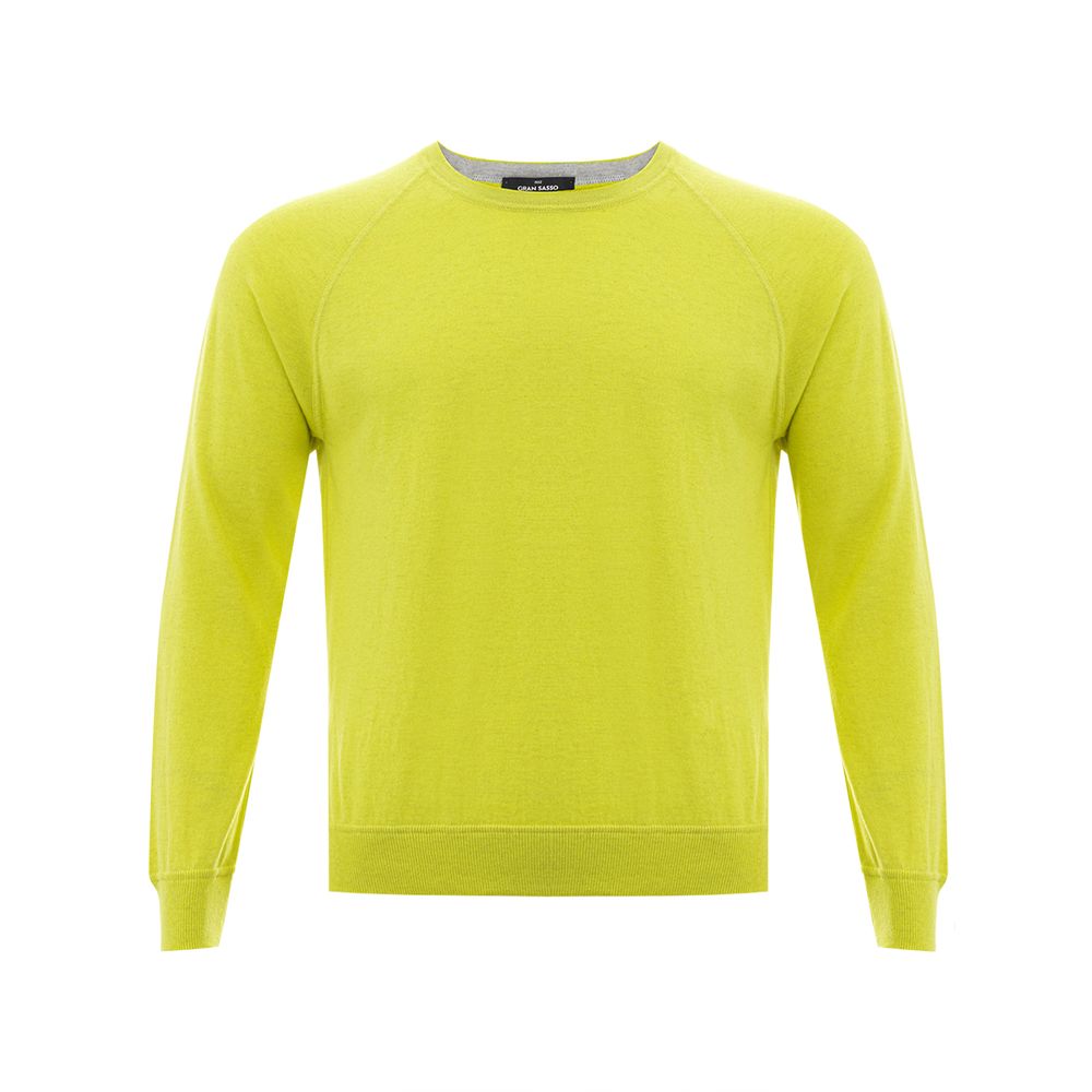 Gran Sasso Sunny Yellow Pullover aus italienischer Baumwolle
