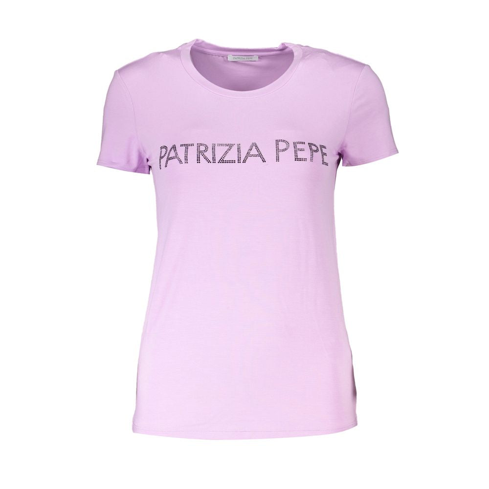 Patrizia Pepe Lila Bio-Baumwolle T-Shirt für Frauen
