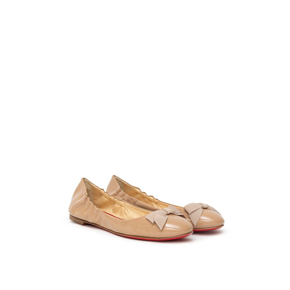 Christian Louboutin Beige Lackleder-Ballerinas