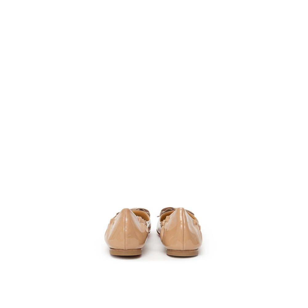 Christian Louboutin Beige Lackleder-Ballerinas