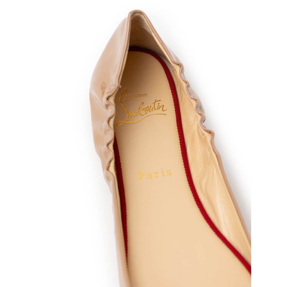 Christian Louboutin Beige Lackleder-Ballerinas