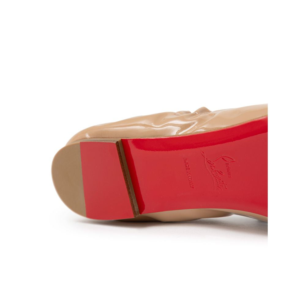 Christian Louboutin Beige Lackleder-Ballerinas
