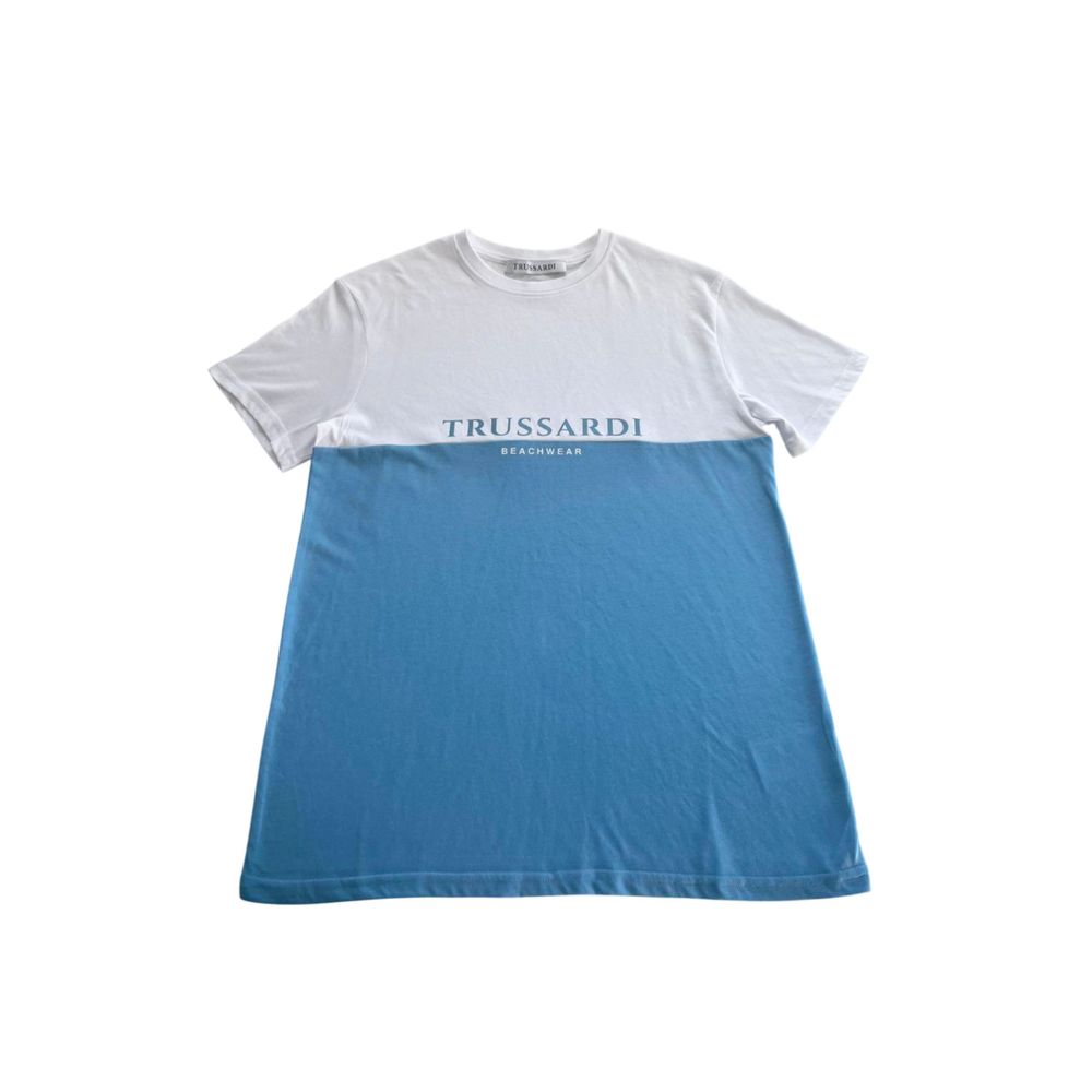 Trussardi Beachwear Hellblaues Polyester-T-Shirt