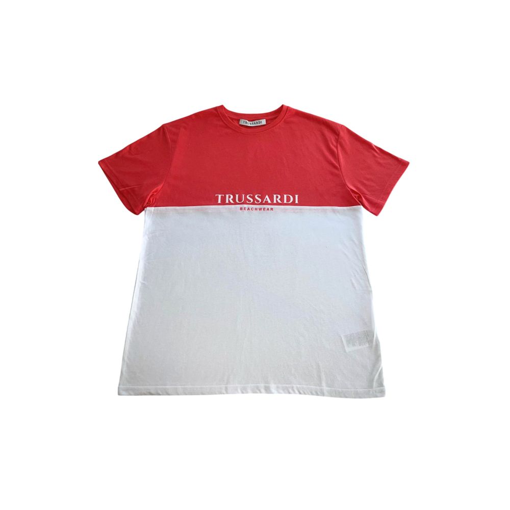Trussardi Beachwear Weißes Polyester-T-Shirt