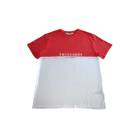 Trussardi Beachwear Weißes Polyester-T-Shirt