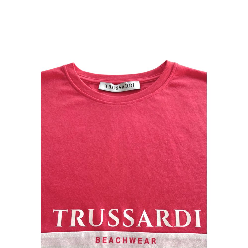 Trussardi Beachwear Weißes Polyester-T-Shirt