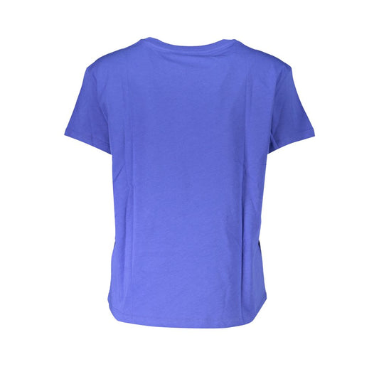 Patrizia Pepe T-Shirt aus blauer Baumwolle für Frauen