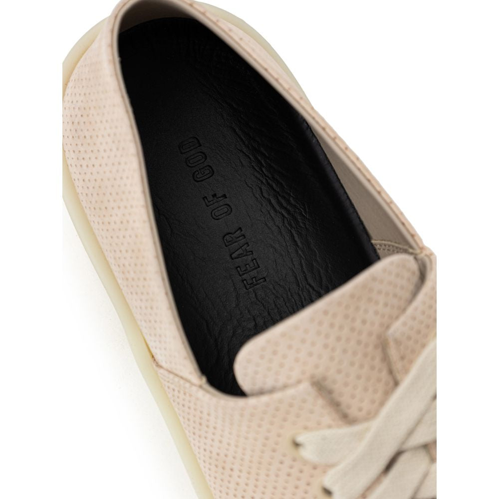 Fear Of God Beige Leder-Sneaker mit niedrigem Schaft