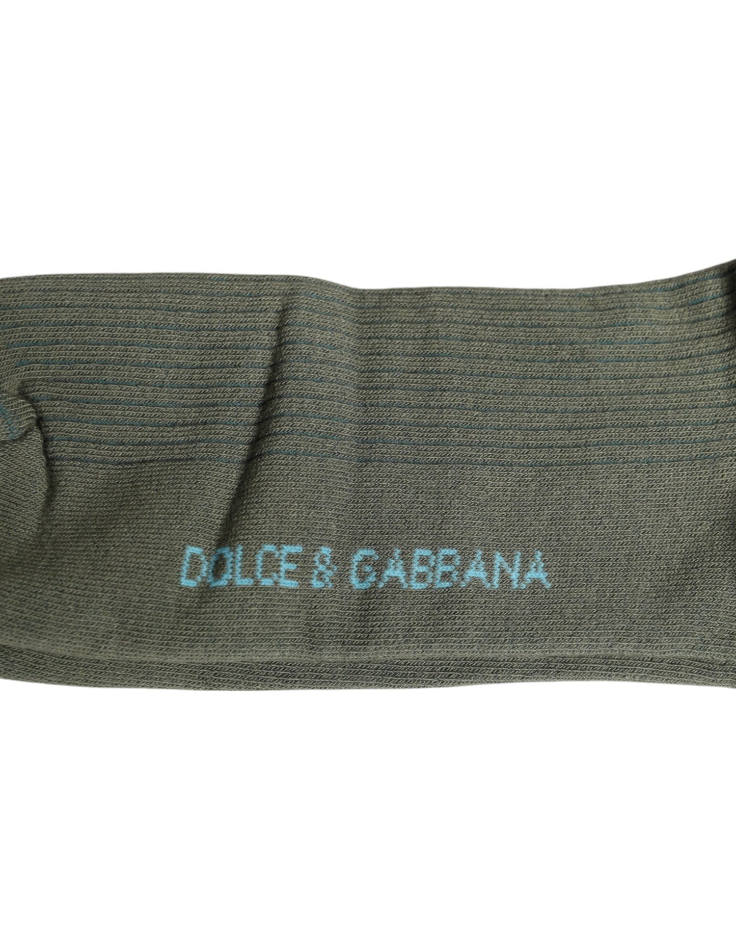 Dolce & Gabbana Graue Baumwolle DG Bear Mid Calf Socken