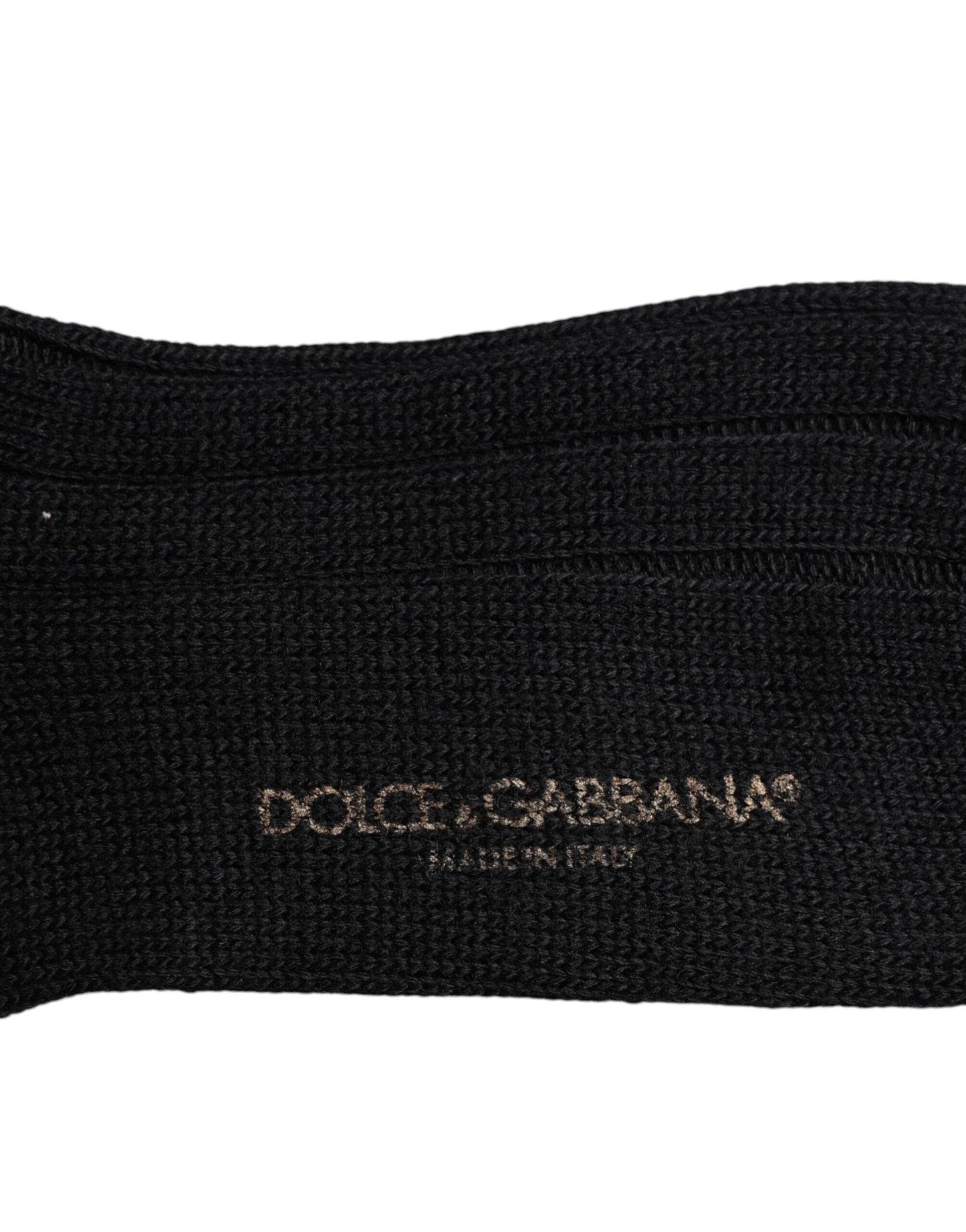 Dolce & Gabbana Schwarze DG Logo Print Over The Calf Socken