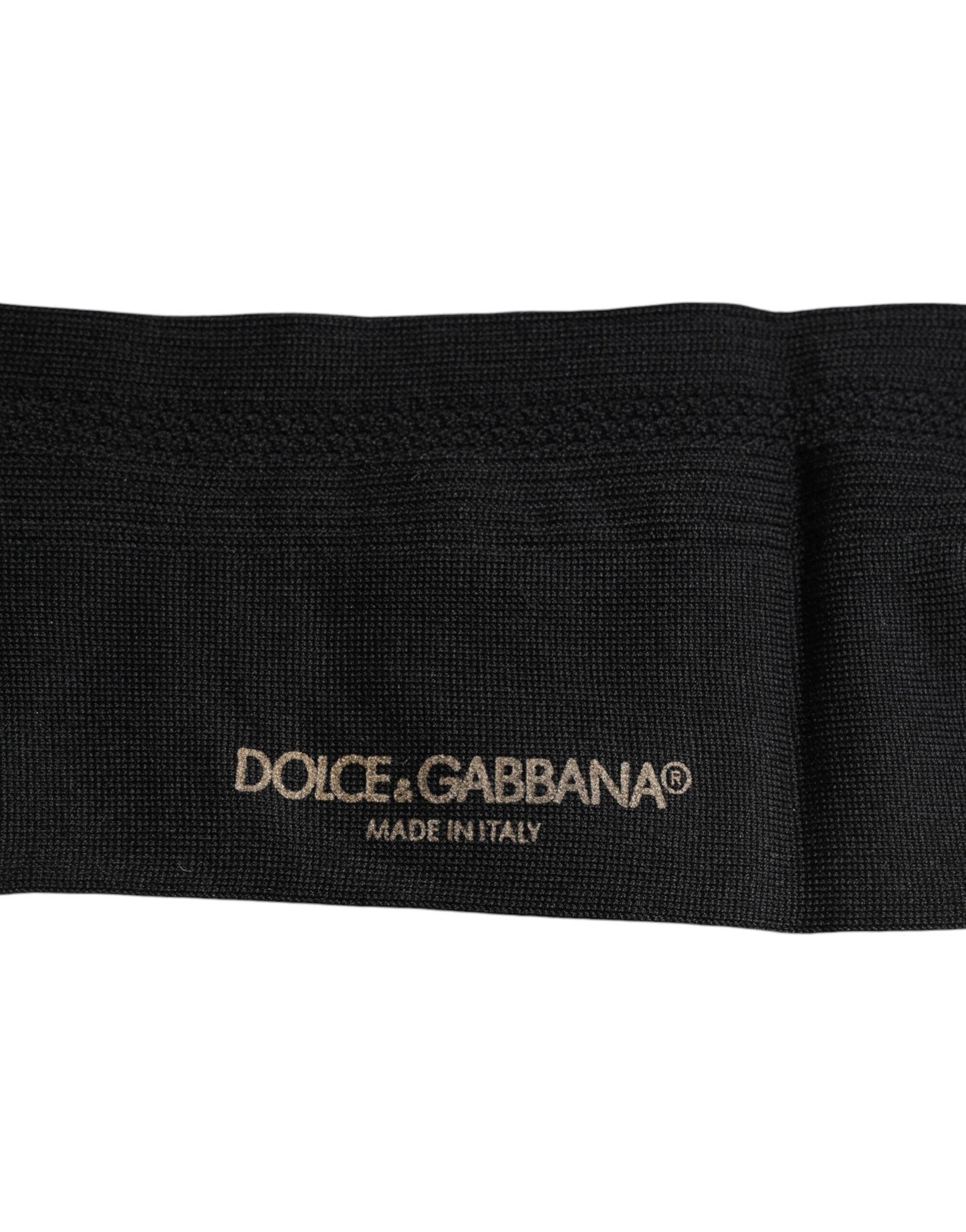 Dolce & Gabbana Schwarze Stretch Logo Mid Calf Herren Socken