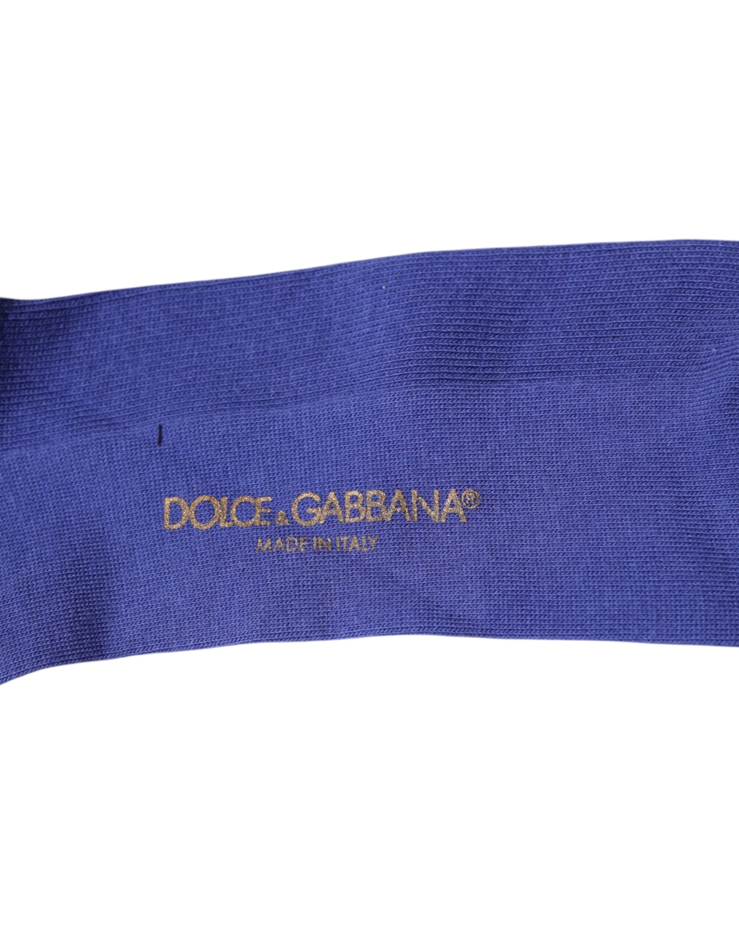 Dolce & Gabbana Lila Baumwolle Logo Over The Calf Socken