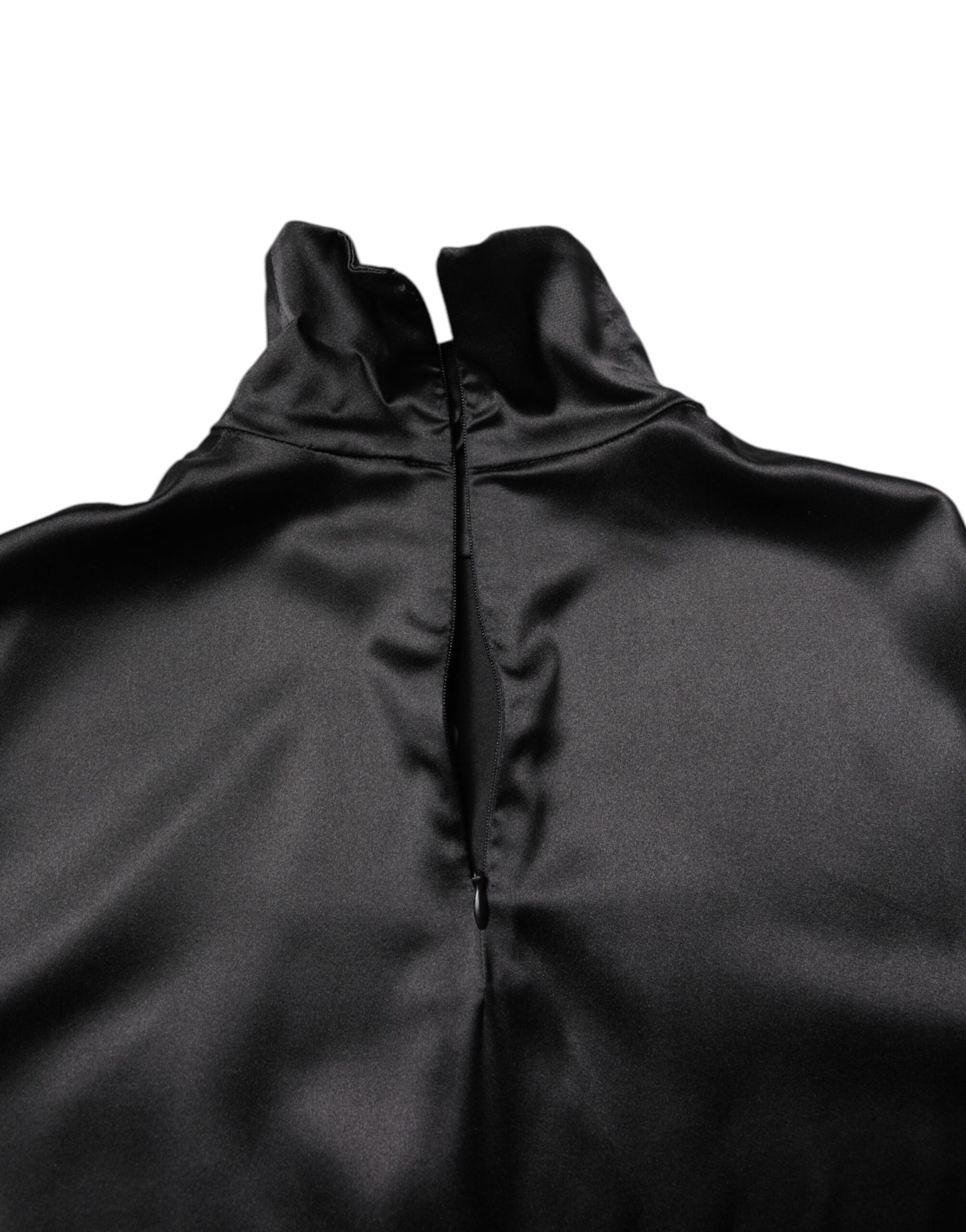 Dolce & Gabbana Schwarzer Seiden-Rollkragenpullover für Männer Pullover