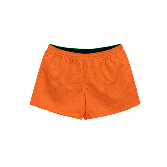 Bottega Veneta Orangefarbene Polyamid-Badeshorts