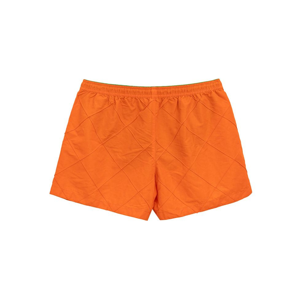 Bottega Veneta Orangefarbene Polyamid-Badeshorts