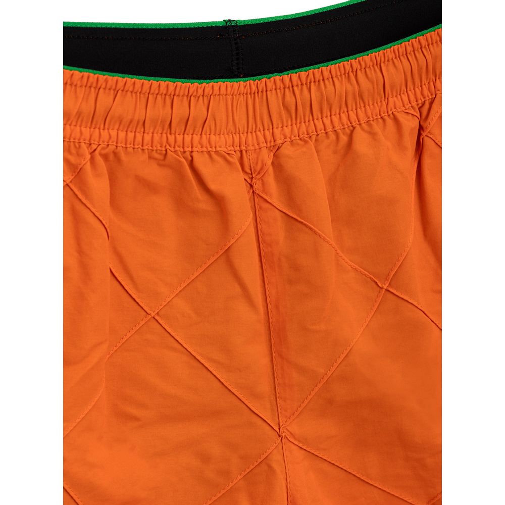 Bottega Veneta Orangefarbene Polyamid-Badeshorts