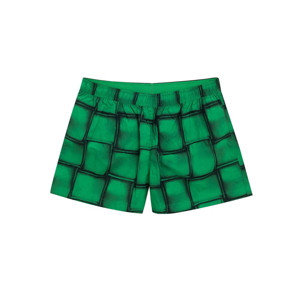 Bottega Veneta Grüne Badeshorts aus Polyamid