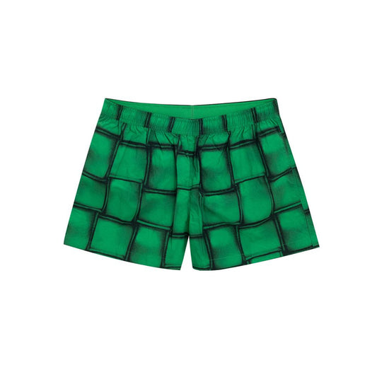 Bottega Veneta Grüne Badeshorts aus Polyamid
