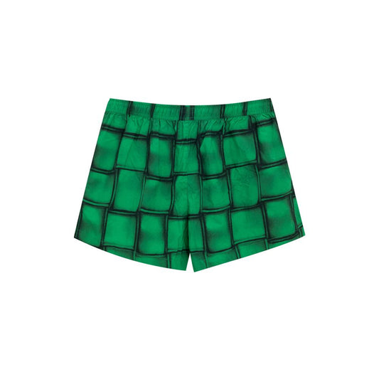 Bottega Veneta Grüne Badeshorts aus Polyamid