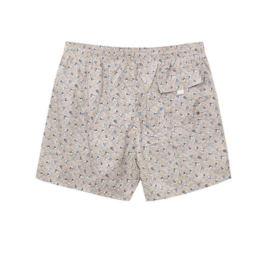 Canali Beigefarbene Badeshorts aus Polyester