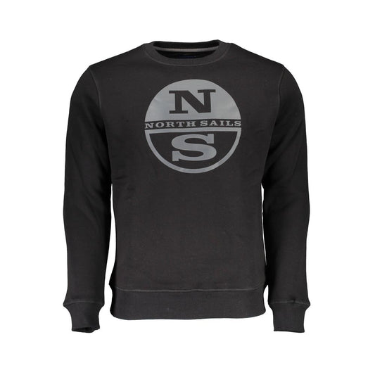 North Sails Schwarzer Baumwollpullover für Männer