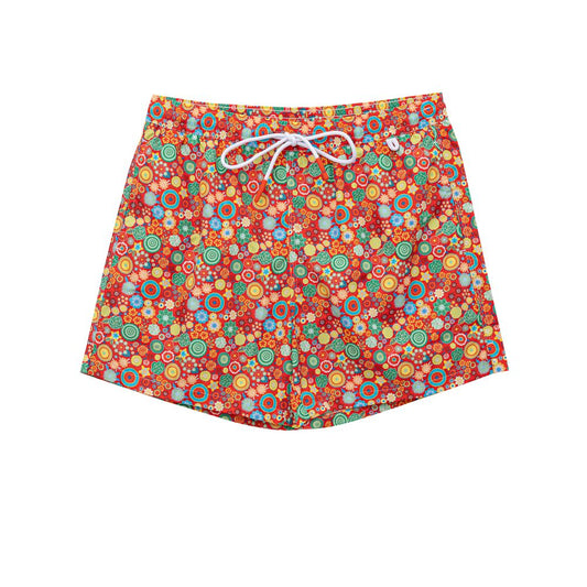 Isaia Rote Badeshorts aus Polyester