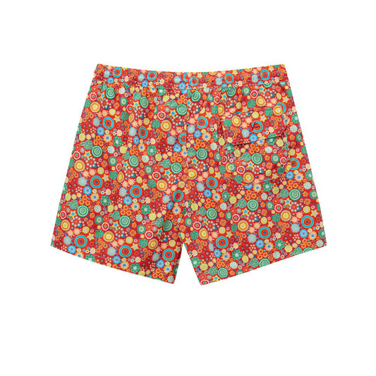 Isaia Rote Badeshorts aus Polyester