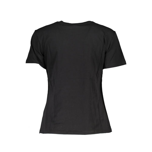 Patrizia Pepe Schwarzes Baumwoll-T-Shirt für Frauen