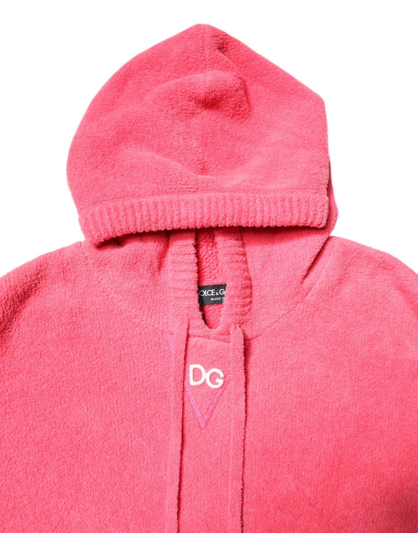 Dolce & Gabbana Roter Baumwollstrick-Pullover mit Kapuze für Männer