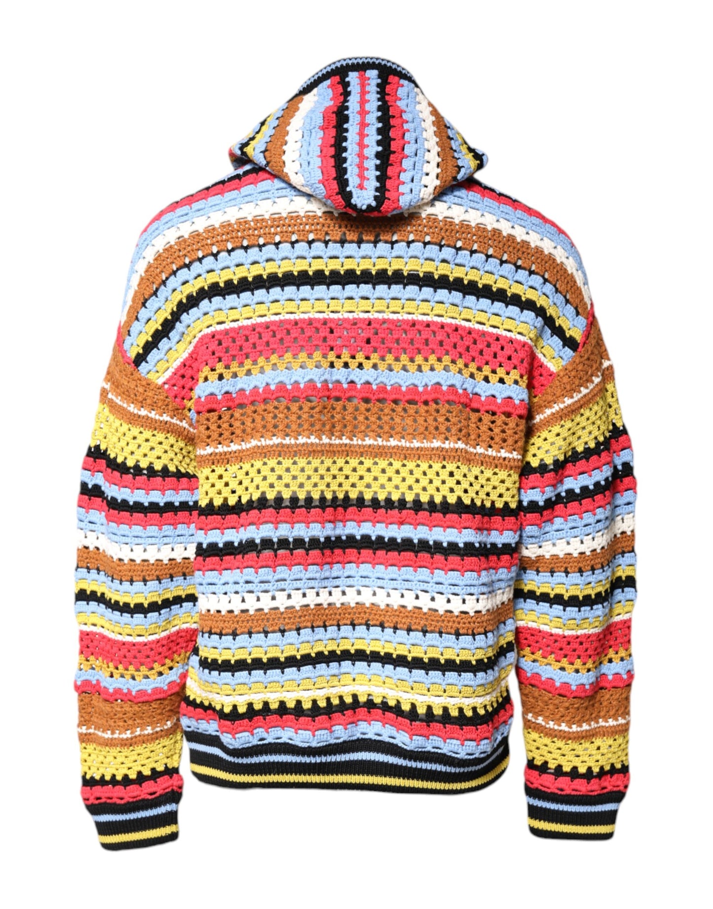 Dolce & Gabbana Multicolor Pullover mit Kapuze aus Baumwolle
