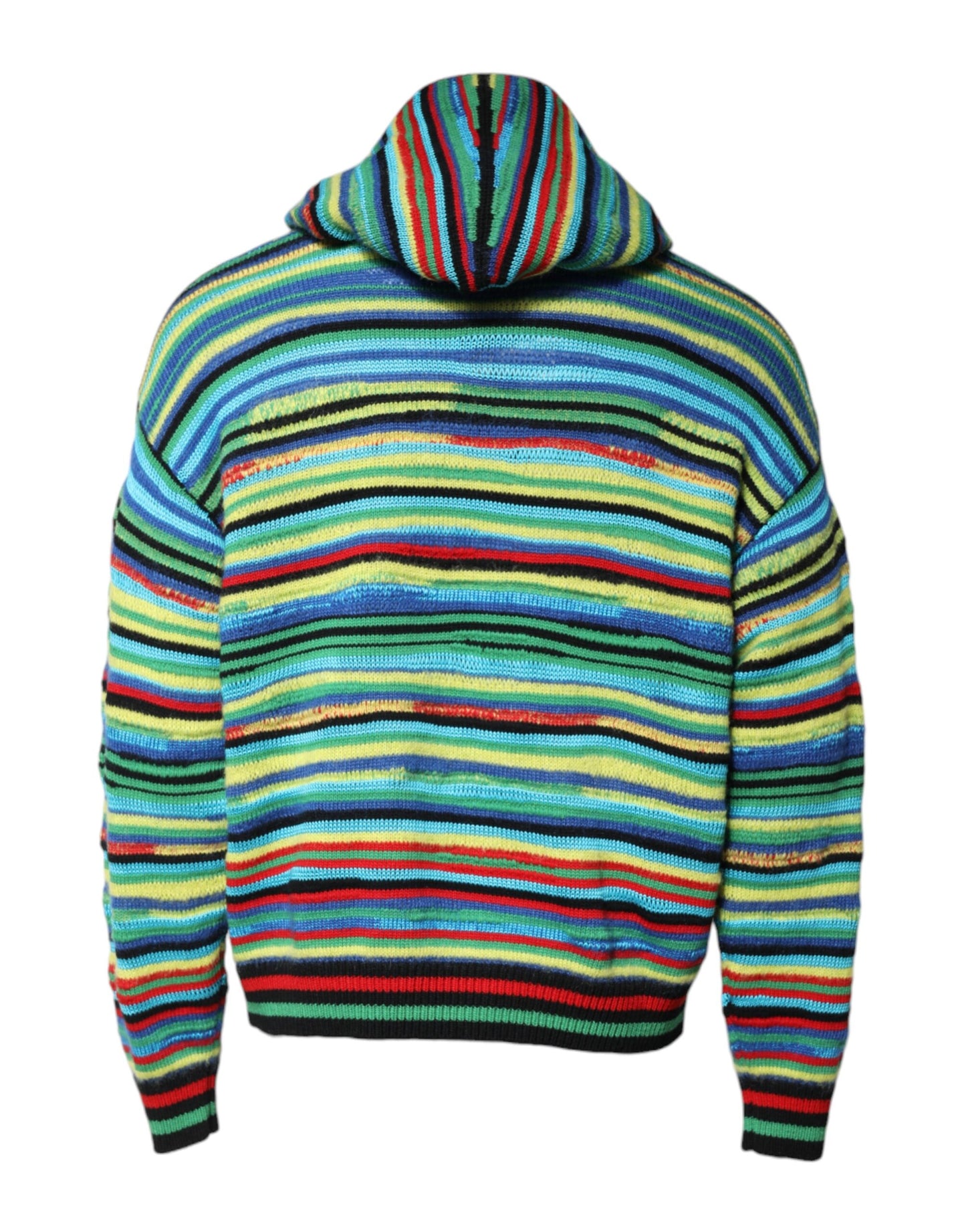 Dolce & Gabbana Multicolor Pullover mit Kapuze aus Baumwolle