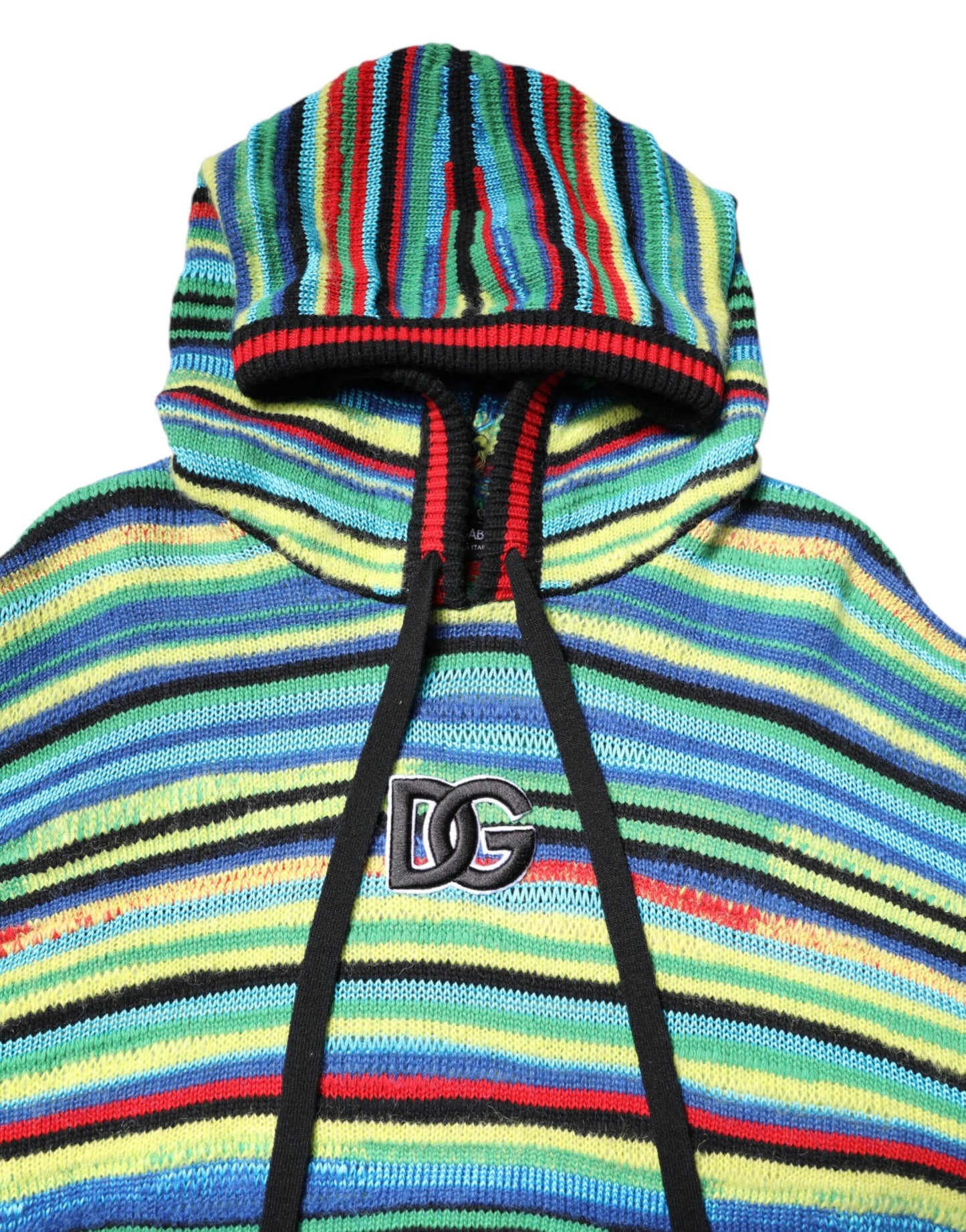 Dolce & Gabbana Multicolor Pullover mit Kapuze aus Baumwolle