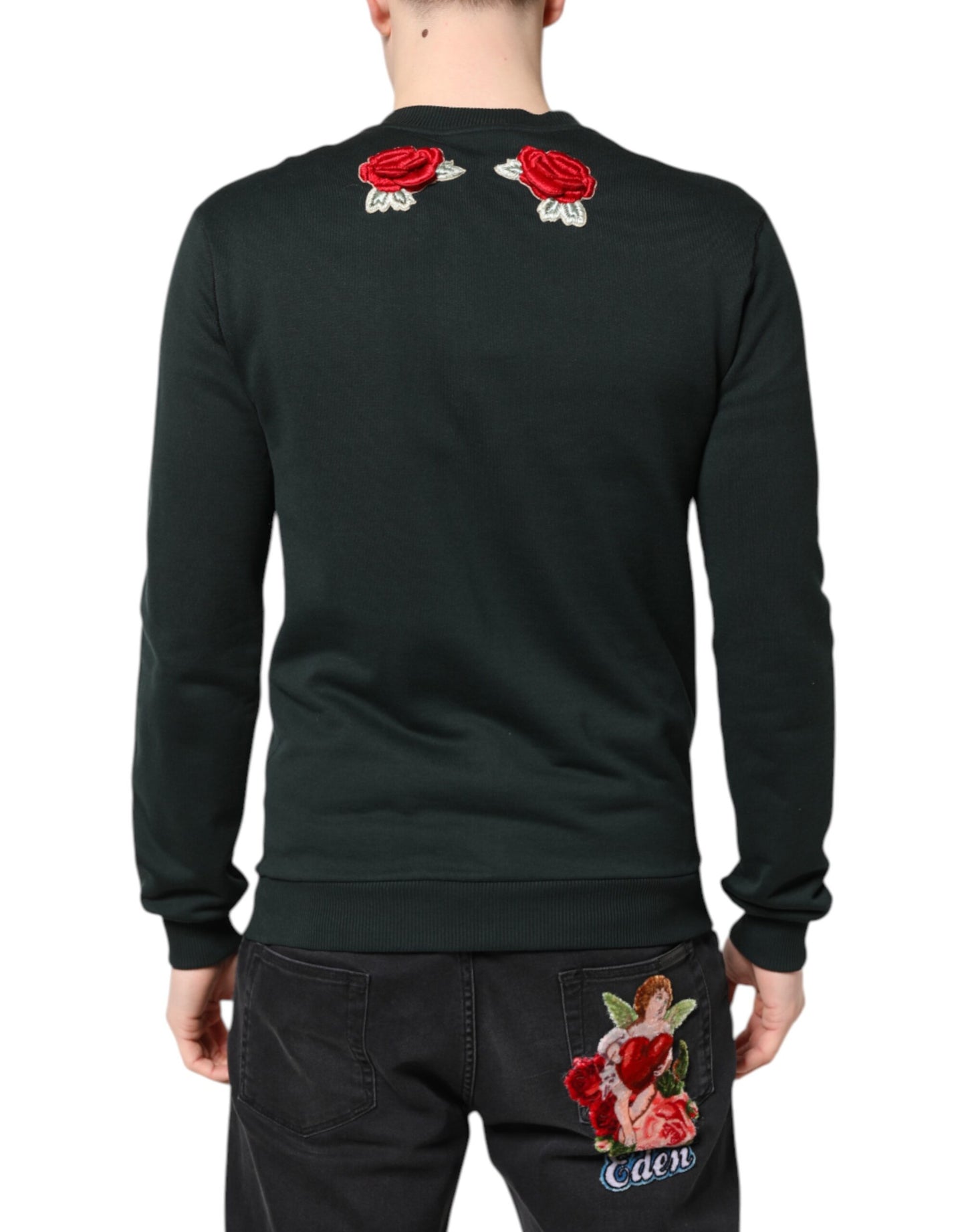 Dolce & Gabbana Schwarzer Pullover mit Paillettenverzierung