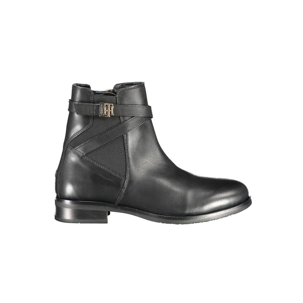 Tommy Hilfiger Schwarzes Leder Damen Stiefel