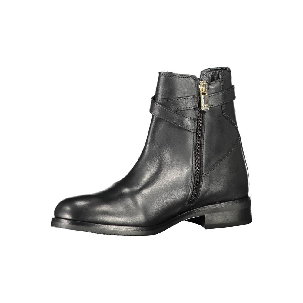 Tommy Hilfiger Schwarzes Leder Damen Stiefel