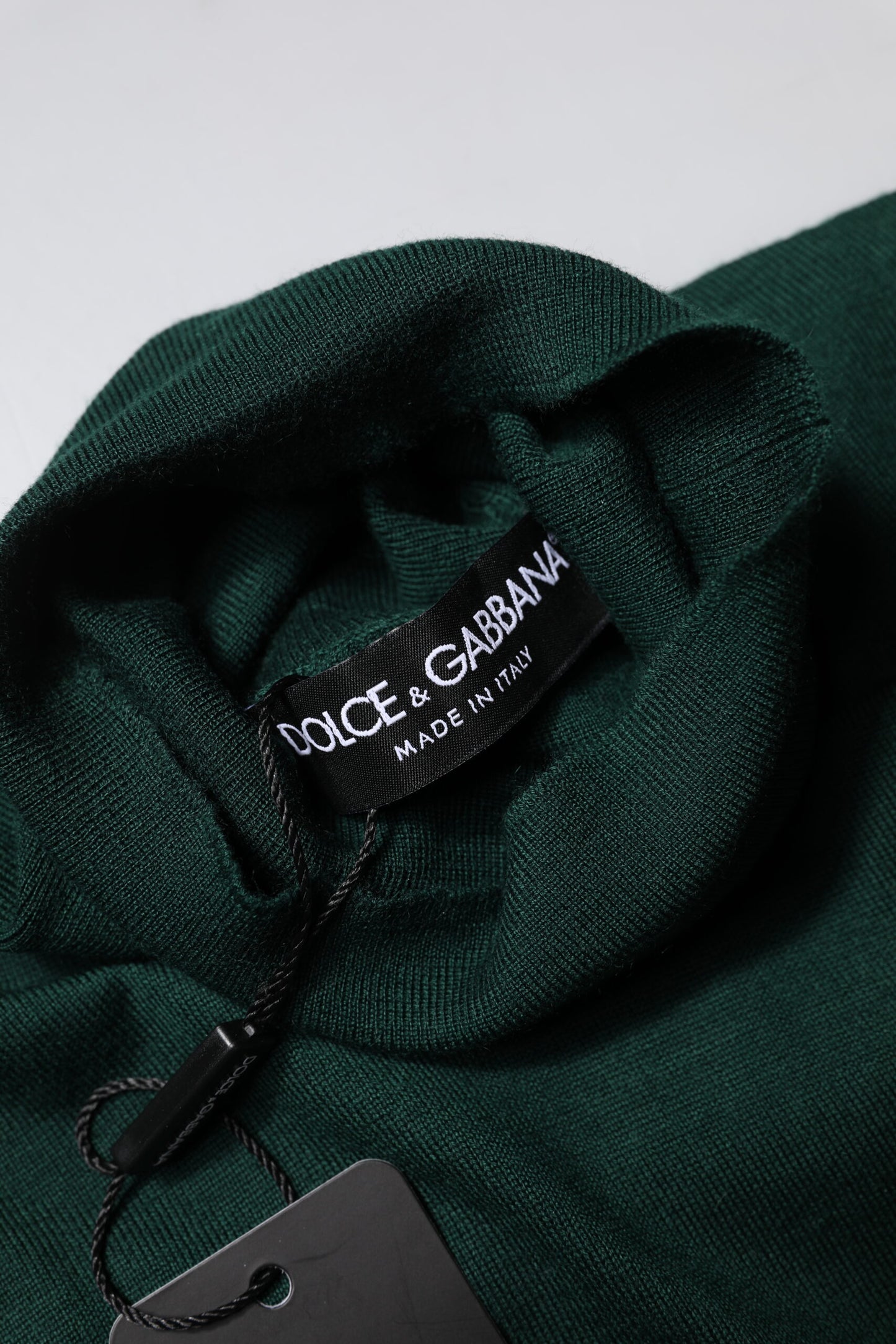 Dolce & Gabbana Grüner Kaschmir-Strickpullover für Männer