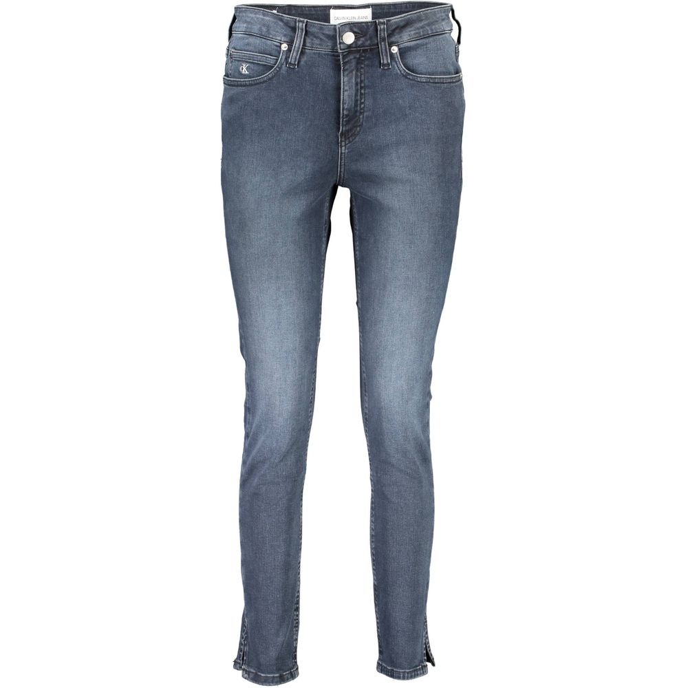 Calvin Klein Blaue Baumwoll-Skinny-Jeans für Frauen