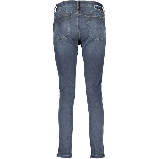 Calvin Klein Blaue Baumwoll-Skinny-Jeans für Frauen