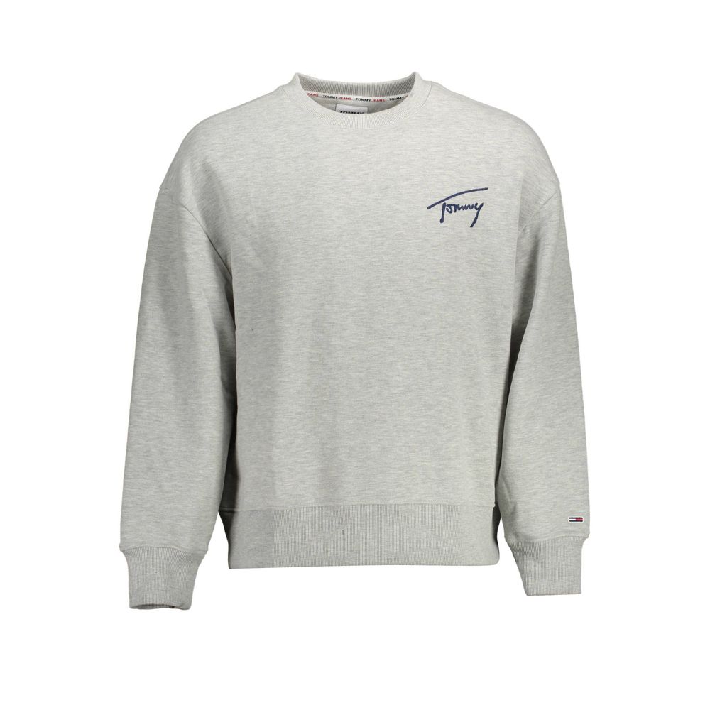 Tommy Hilfiger Grauer Baumwollpullover für Männer