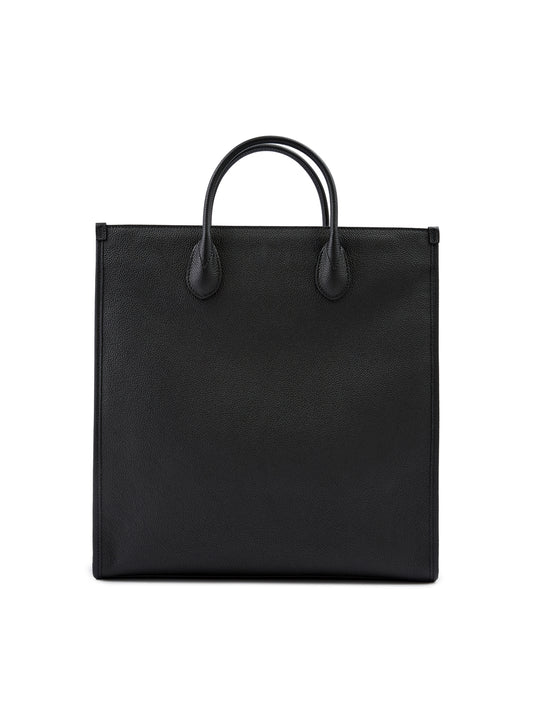 Gucci Schwarzes Leder Logo Medium Tote Bag