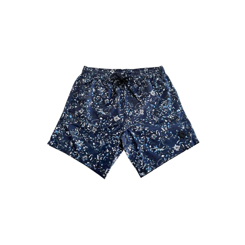 Trussardi Beachwear Blaue Badeshorts aus Polyester