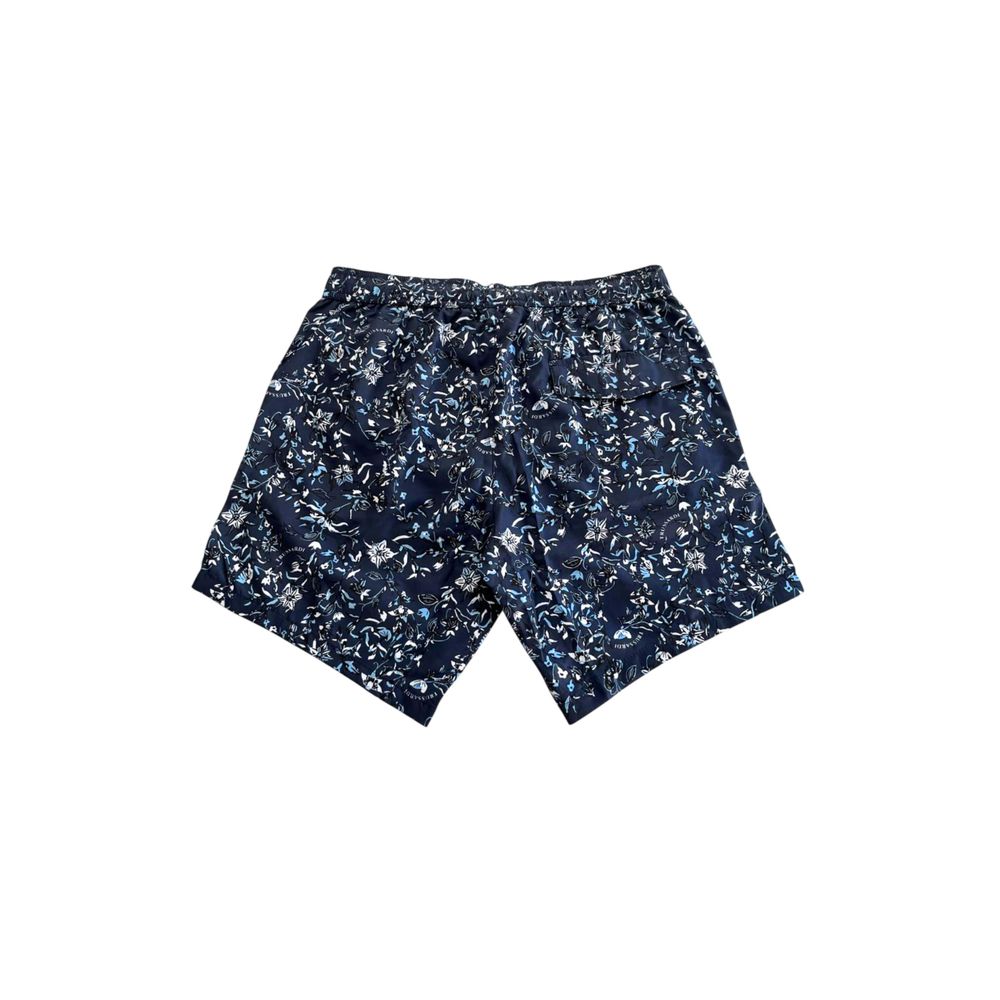 Trussardi Beachwear Blaue Badeshorts aus Polyester