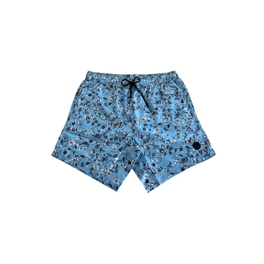 Trussardi Beachwear Blaue Badeshorts aus Polyester